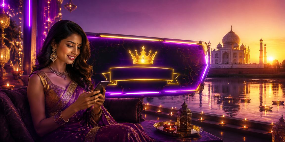 Festive casino theme promotion banner with slots and cards